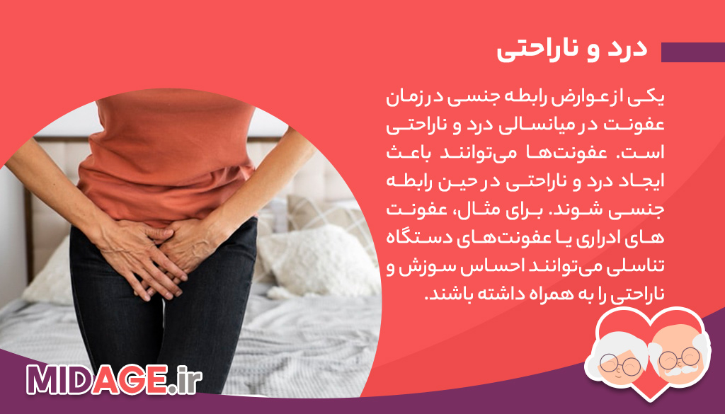 عوارض رابطه جنسی در زمان عفونت در میانسالی