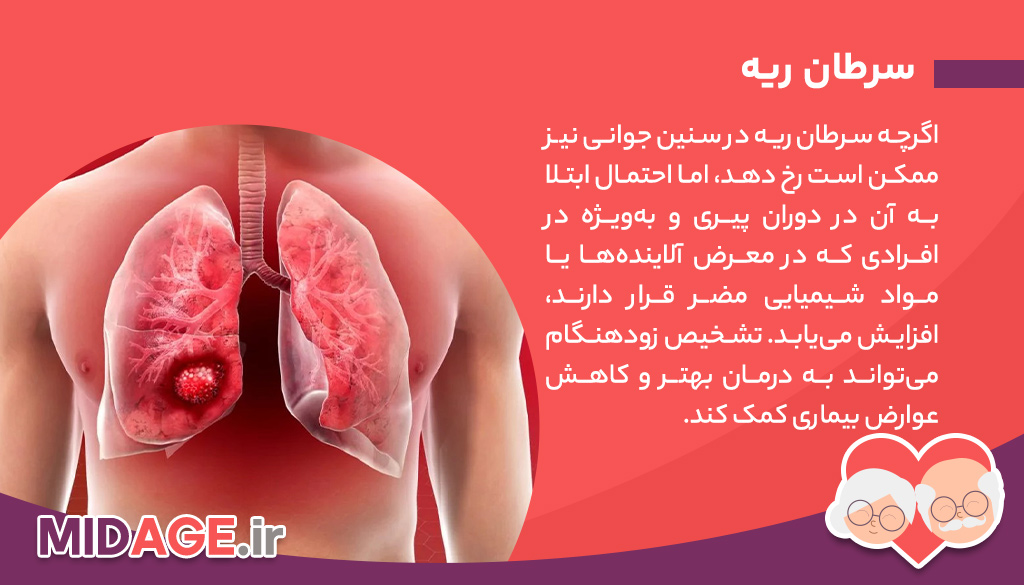 معرفی 10 سرطان از سرطان های رایج دوران پیری