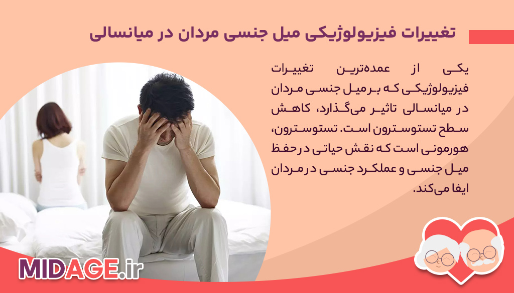 آیا میل جنسی مردان در میانسالی کاهش می یابد؟