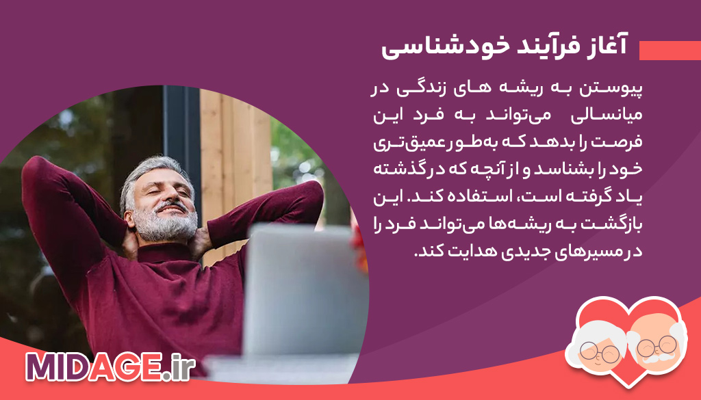 پیوستن به ریشه های زندگی در میانسالی ، بازگشت به خود و ریشه‌ها