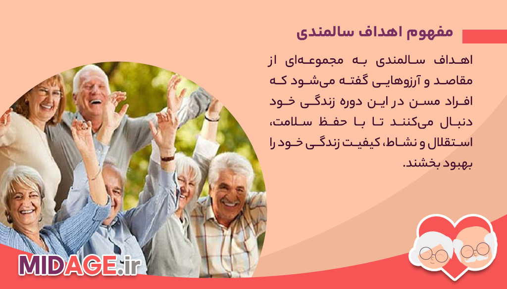 اهداف سالمندی: راهنمایی برای زندگی سالم و باکیفیت در دوره پیری اهداف سالمندی: راهنمایی برای زندگی سالم و باکیفیت در دوره پیری