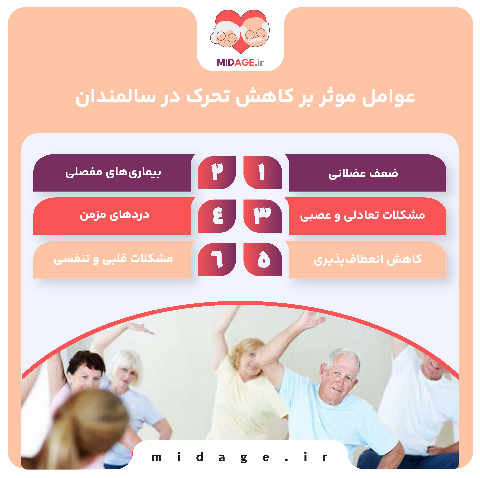 بهبود تحرک در سالمندان: کلید حفظ استقلال و کیفیت زندگی بهبود تحرک در سالمندان: کلید حفظ استقلال و کیفیت زندگی