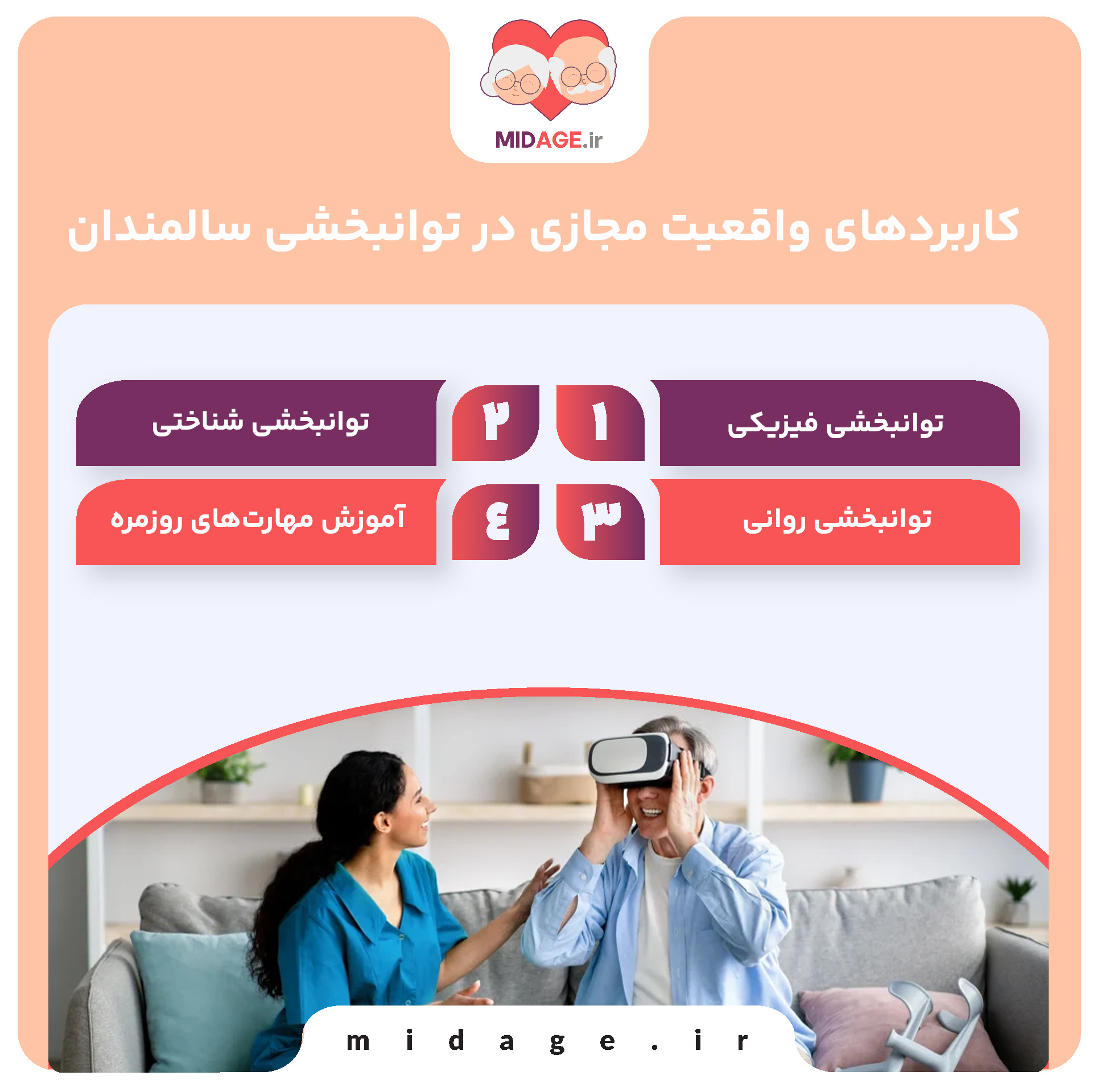 واقعیت مجازی در توانبخشی سالمندان: انقلاب فناوری در ارتقای کیفیت زندگی واقعیت مجازی در توانبخشی سالمندان: انقلاب فناوری در ارتقای کیفیت زندگی