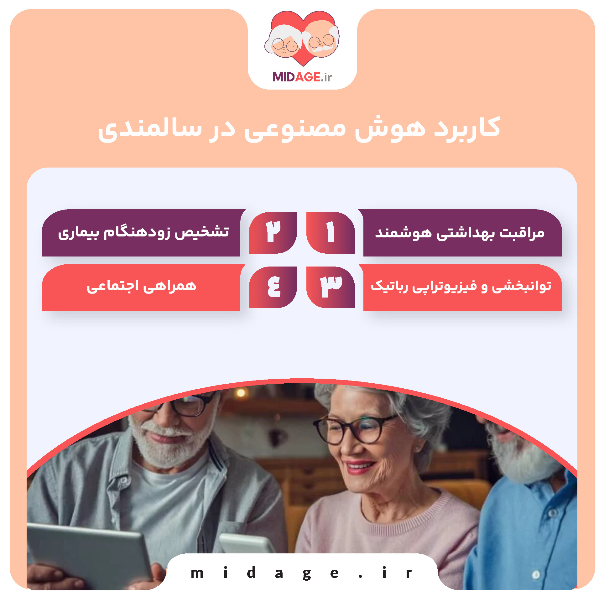 کاربرد هوش مصنوعی در سالمندی کاربرد هوش مصنوعی در سالمندی