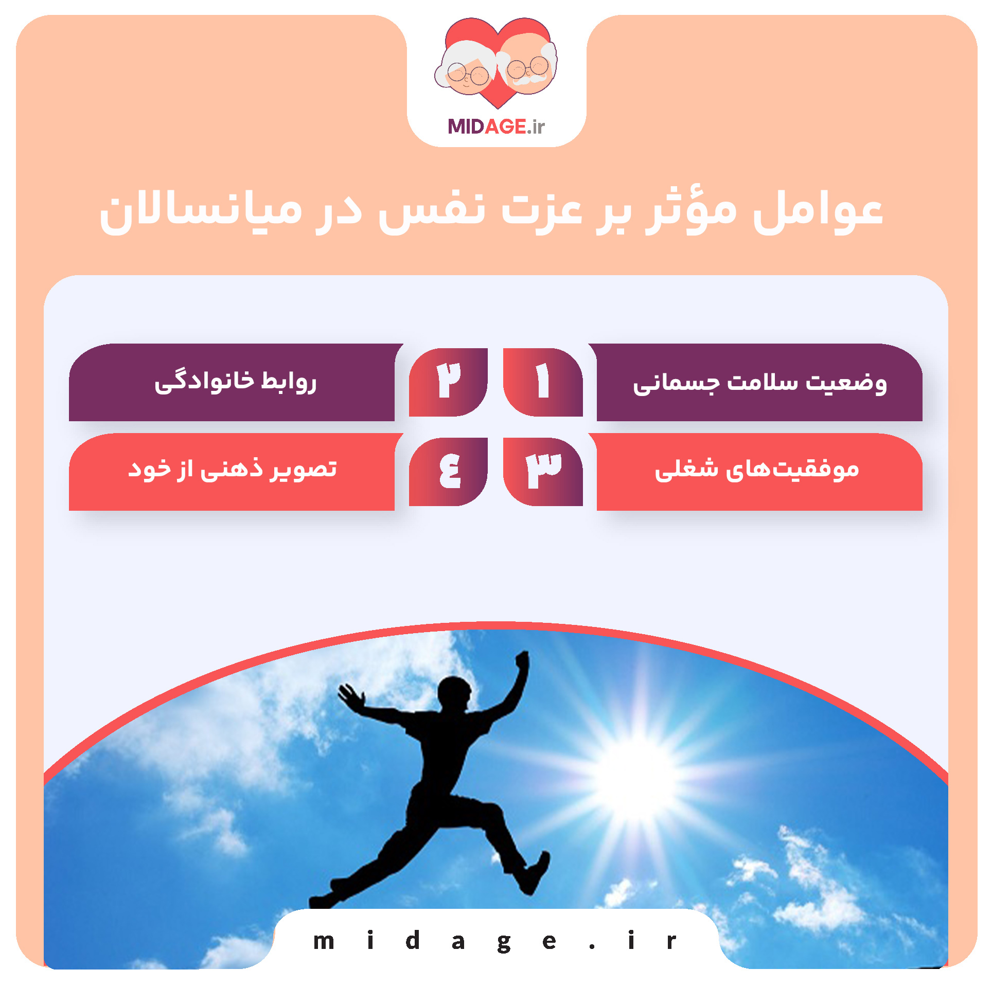 عزت نفس در میانسالان+ معرفی 5 عامل که نمی دانید