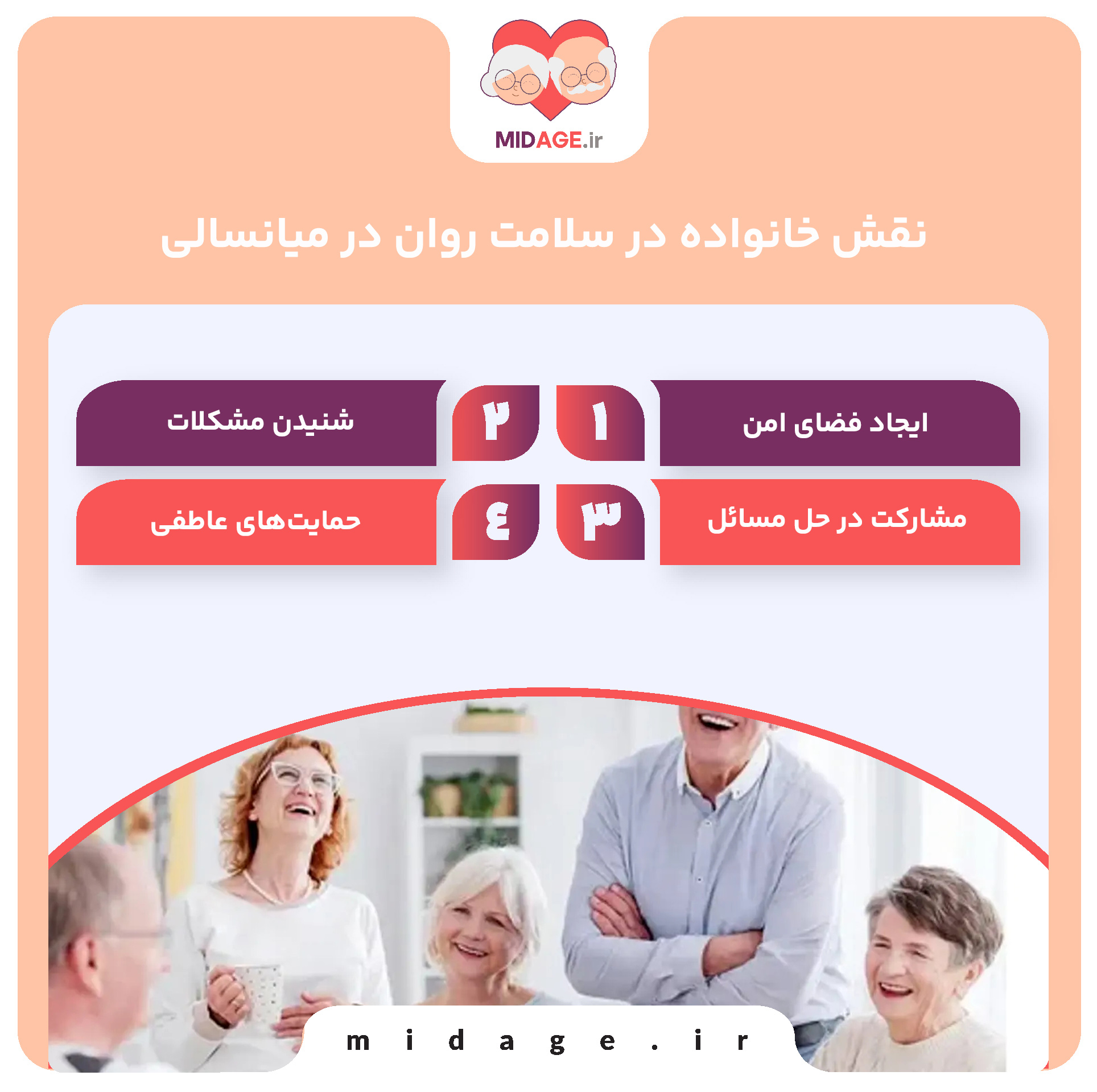 چالش‌های روانی در میانسالی و ضرورت حمایت خانواده