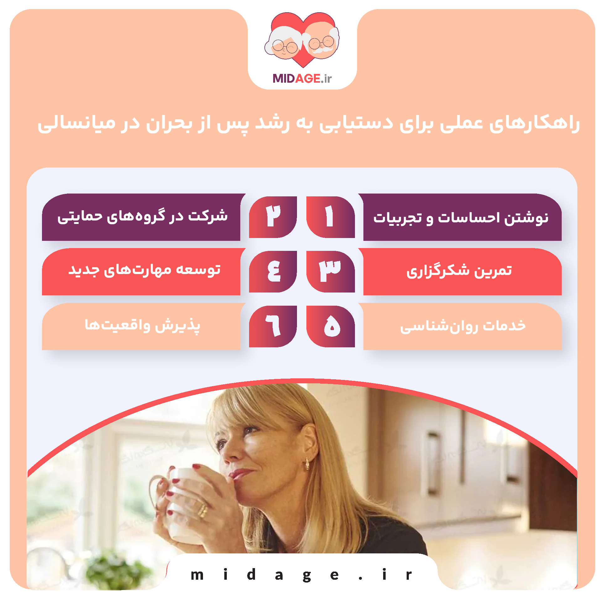 رشد پس از بحران در میانسالی، تحول روانی، معناجویی و بازسازی زندگی در دل دشواری‌ها