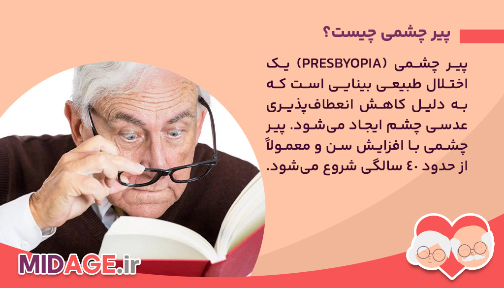 پیر چشمی چیست؟ علل، علائم و درمان در میانسالی پیر چشمی چیست؟