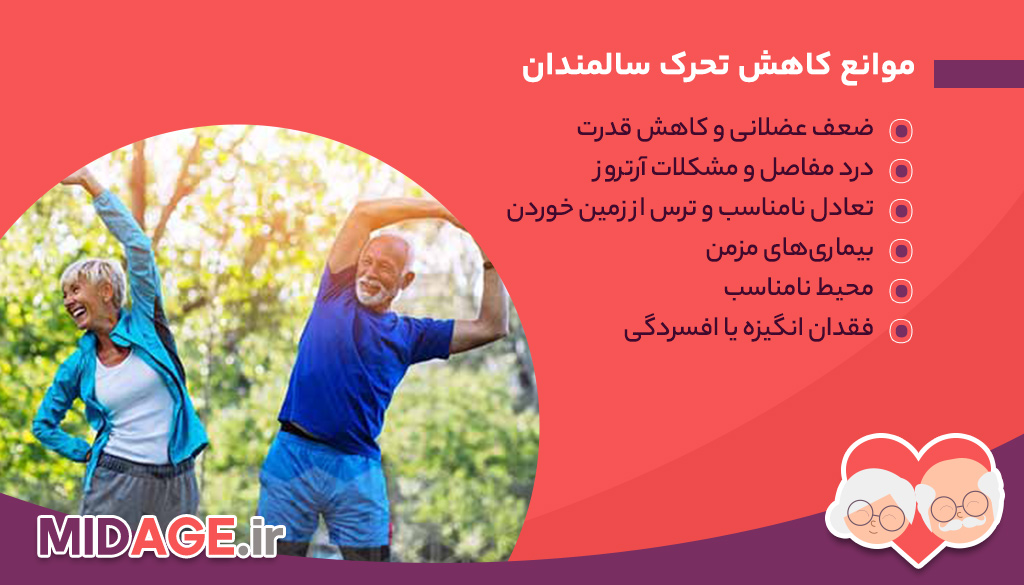 افزایش تحرک سالمندان+ بررسی موانع و راهکارها افزایش تحرک سالمندان+ بررسی موانع و راهکارها