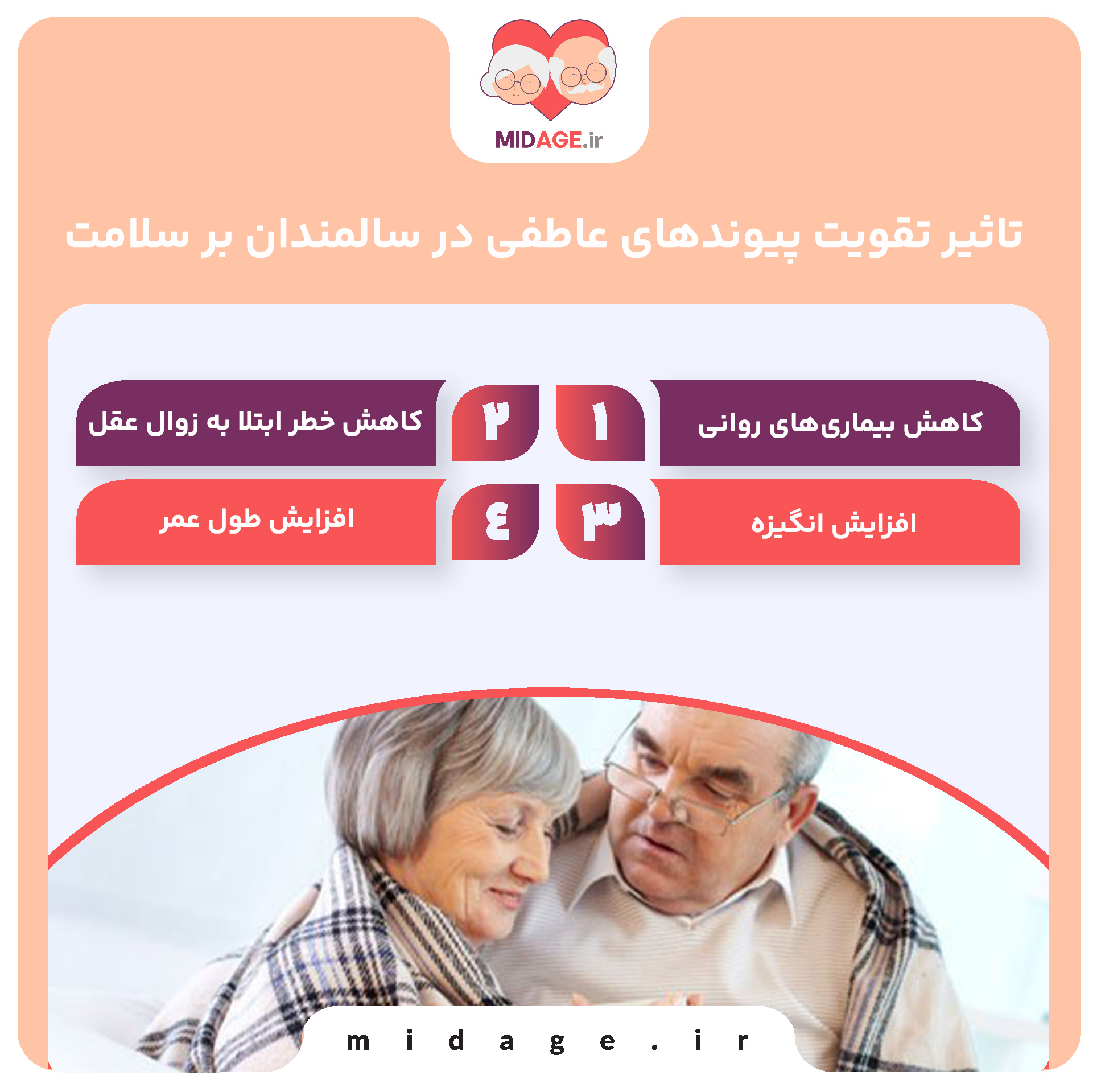 تقویت پیوندهای عاطفی در سالمندان تقویت پیوندهای عاطفی در سالمندان