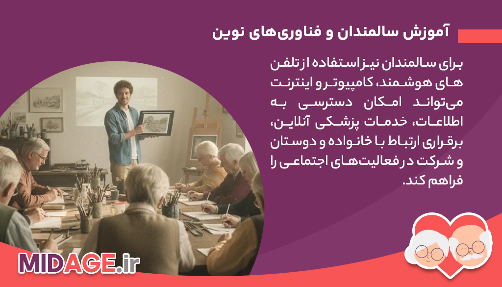 آموزش سالمندان و فناوری‌های نوین