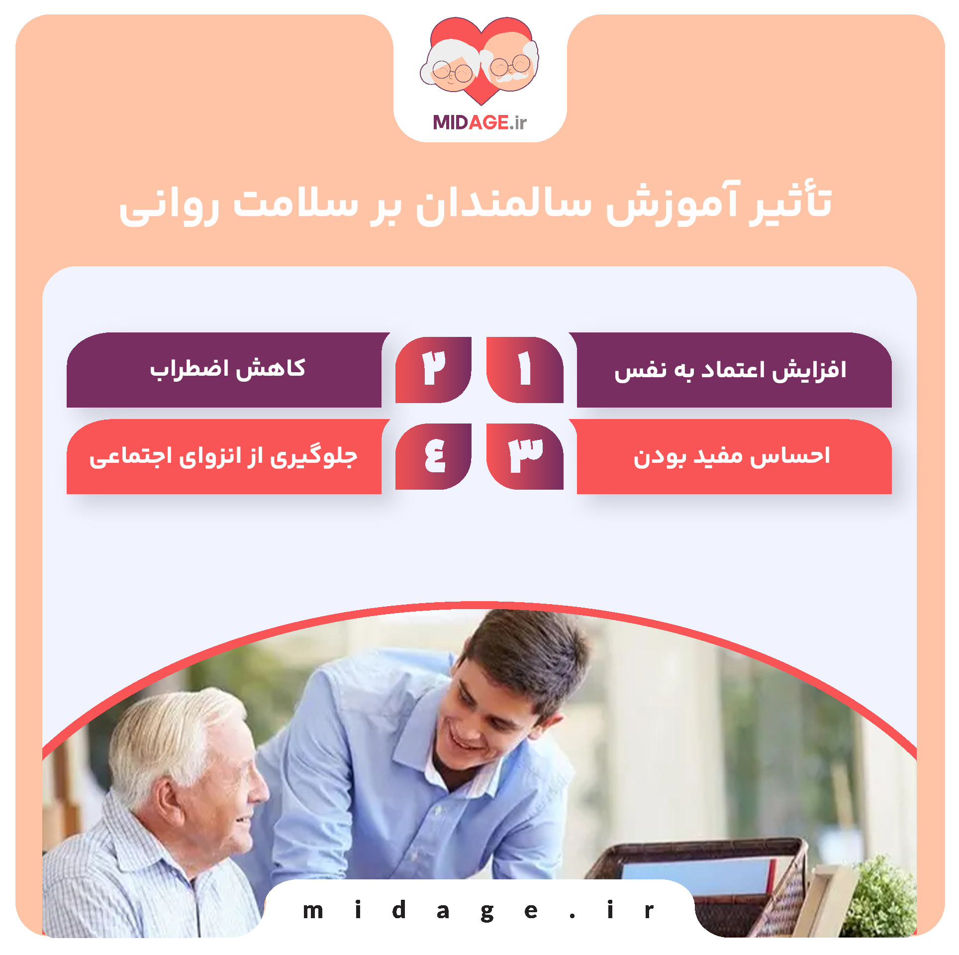 تأثیر آموزش سالمندان بر سلامت روانی