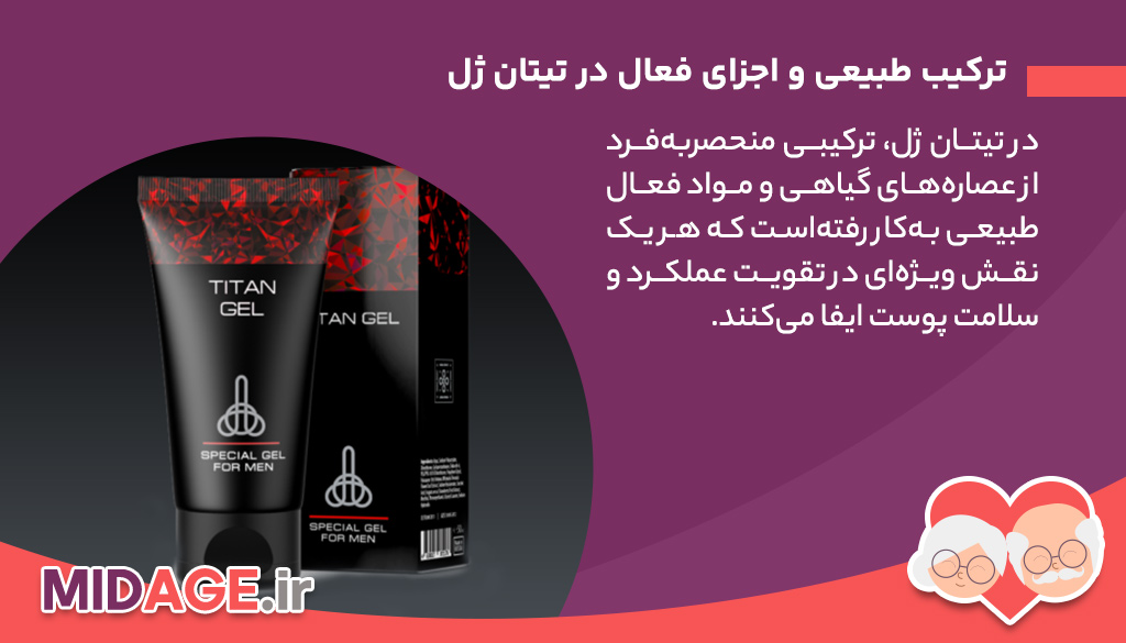 ترکیب طبیعی و اجزای فعال در تیتان ژل