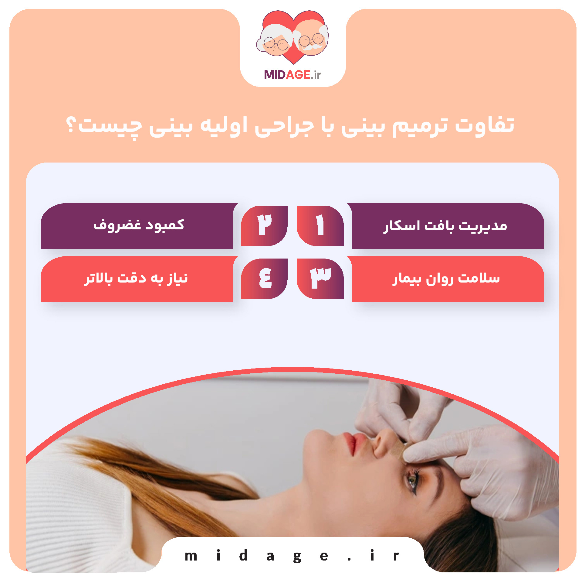 8 ویژگی کلیدی مهم در انتخاب جراح ترمیم بینی تفاوت ترمیم بینی با جراحی اولیه بینی چیست؟