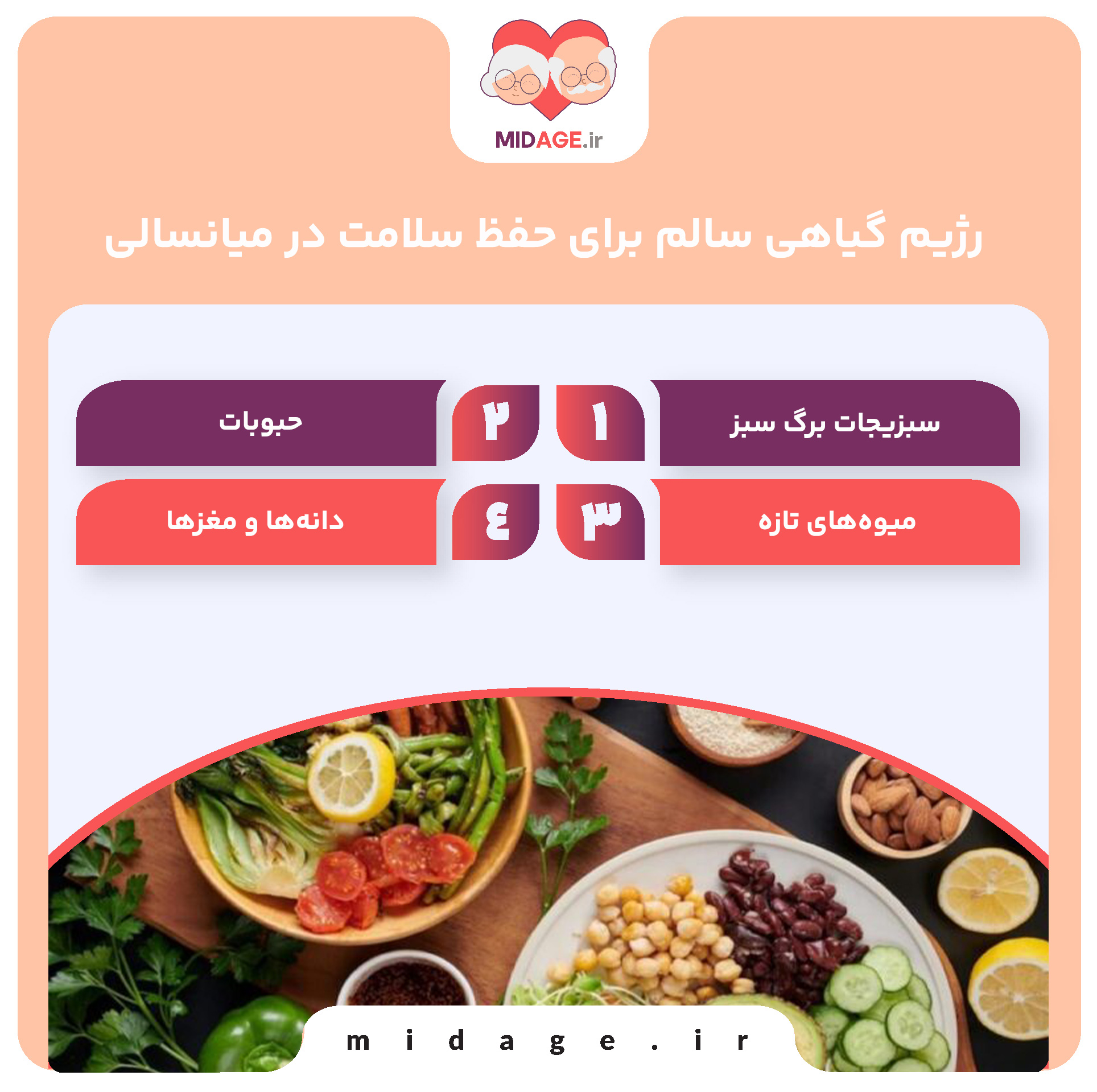 گیاهان دارویی پرخاصیت برای تقویت بدن در دوره میانسالی رژیم گیاهی سالم برای حفظ سلامت در میانسالی