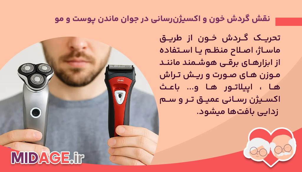 نقش گردش خون و اکسیژن‌رسانی در جوان ماندن پوست و مو