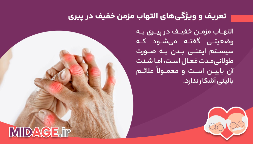 تعریف و ویژگی‌های التهاب مزمن خفیف در پیری