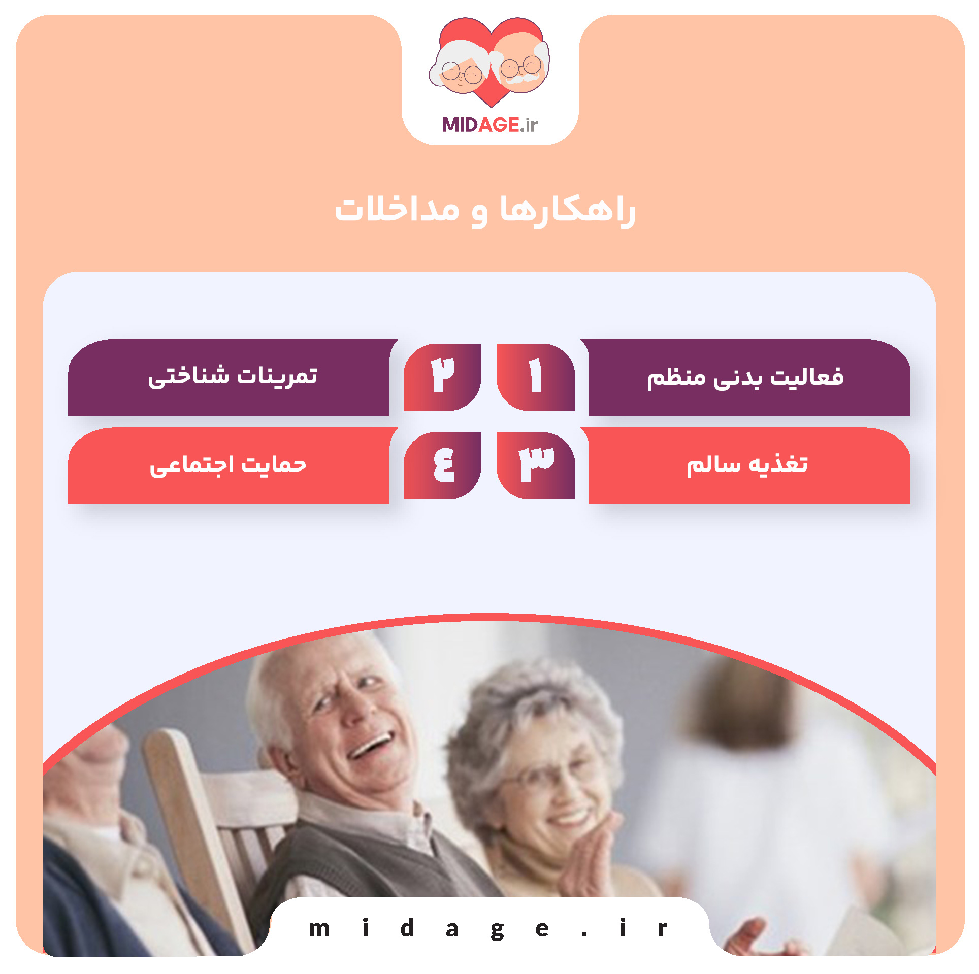 رویکرد یکپارچه به پیری+موارد 100%علمی راهکارها و مداخلات