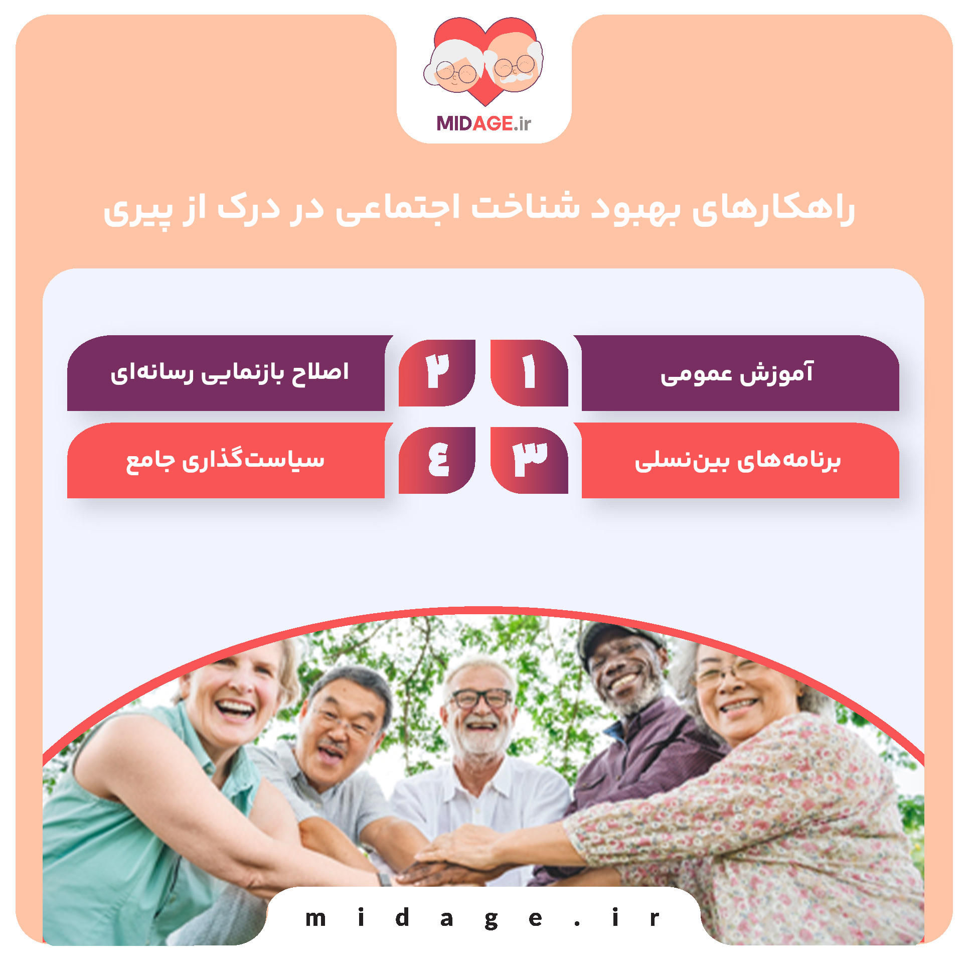 راهکارهای بهبود شناخت اجتماعی در درک از پیری